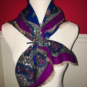 Gorgeous Square Blue & Purple Scarf